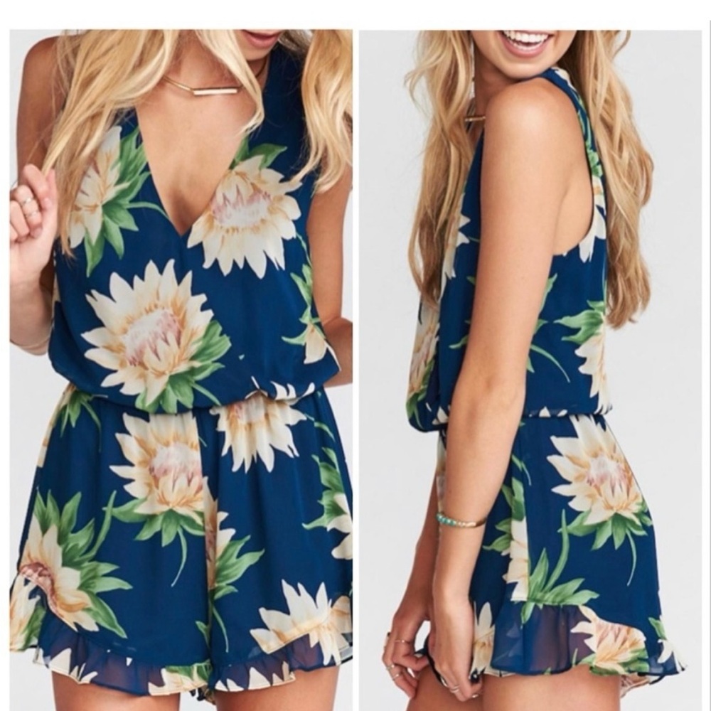 Show Me Your MuMu Blue Floral Romper